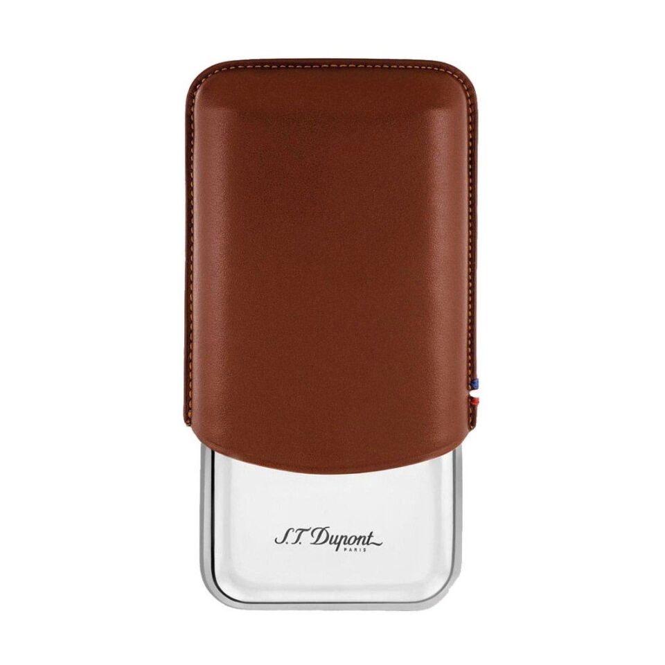 S.T. Dupont Üçlü Puro Kılıfı Kahverengi 183021