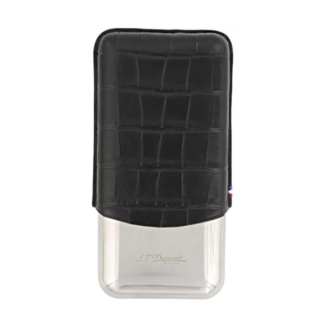 S.T. Dupont Croco Dandy Üçlü Puro Kılıfı Siyah 183017
