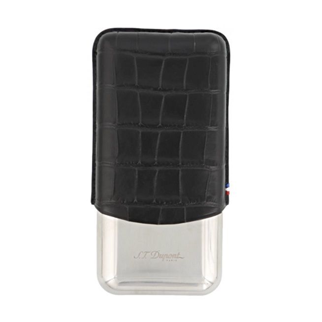 S.T. Dupont Croco Dandy Üçlü Puro Kılıfı Siyah 183017
