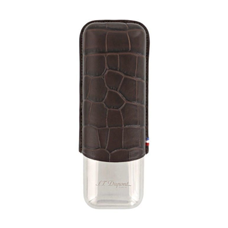 S.T. Dupont Croco Dandy İkili Puro Kılıfı Kahverengi 183016