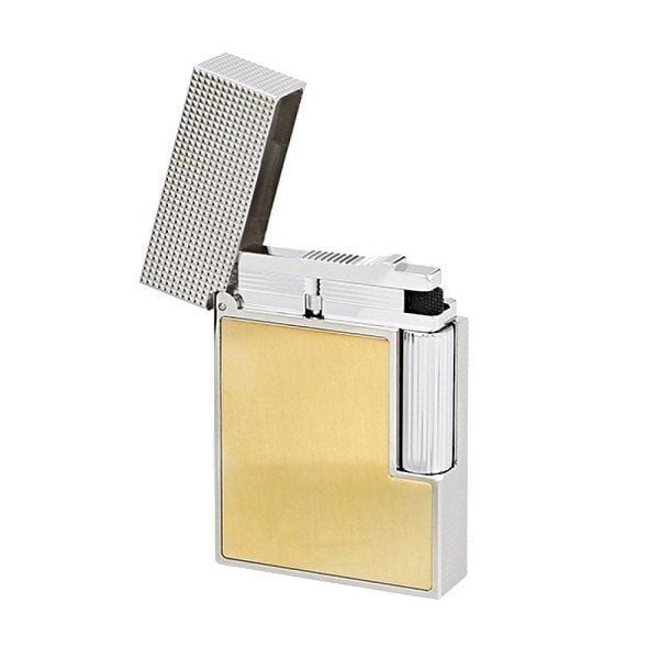S.T. Dupont Ligne 2 Small Platinum & Gold Çakmak 18601