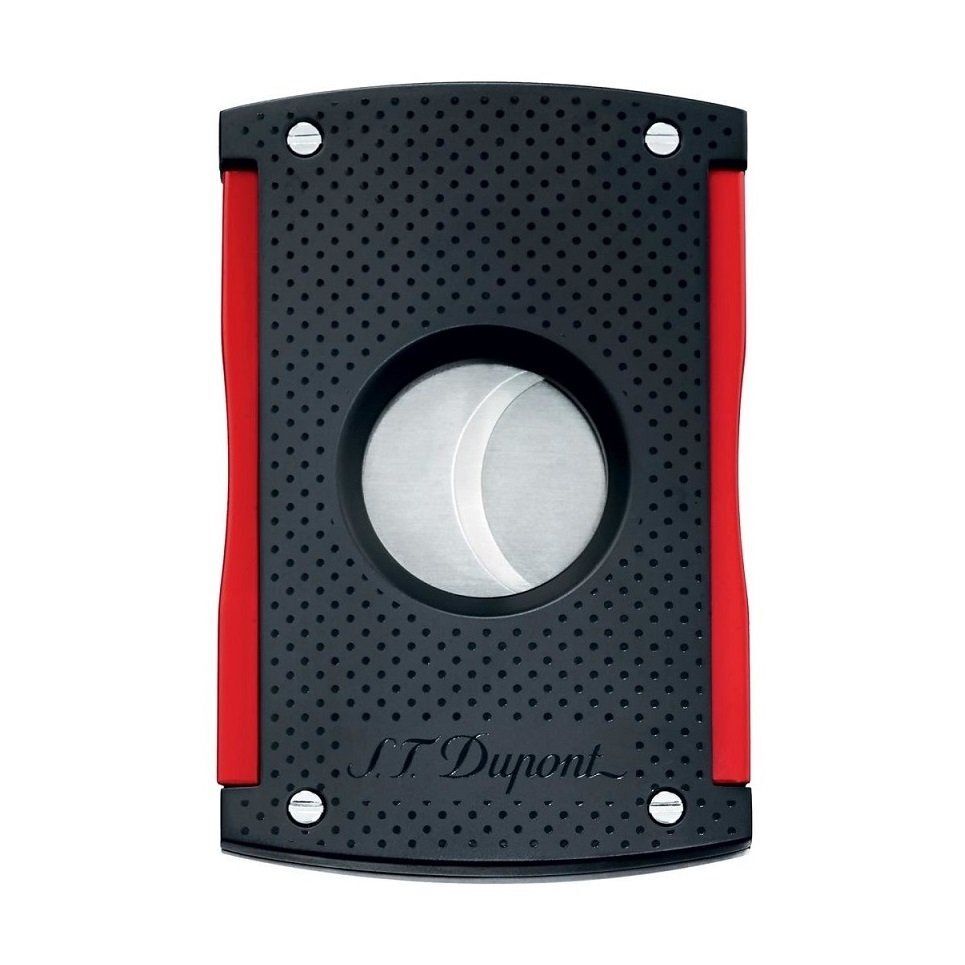 S.T. Dupont Maxijet Siyah & Kırmızı Puro Kesici 3260