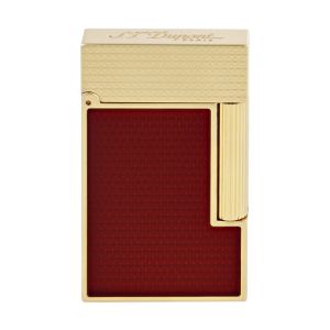 S.T. Dupont Ligne 2 Guilloche Red Lacquer & Gold Çakmak 16616