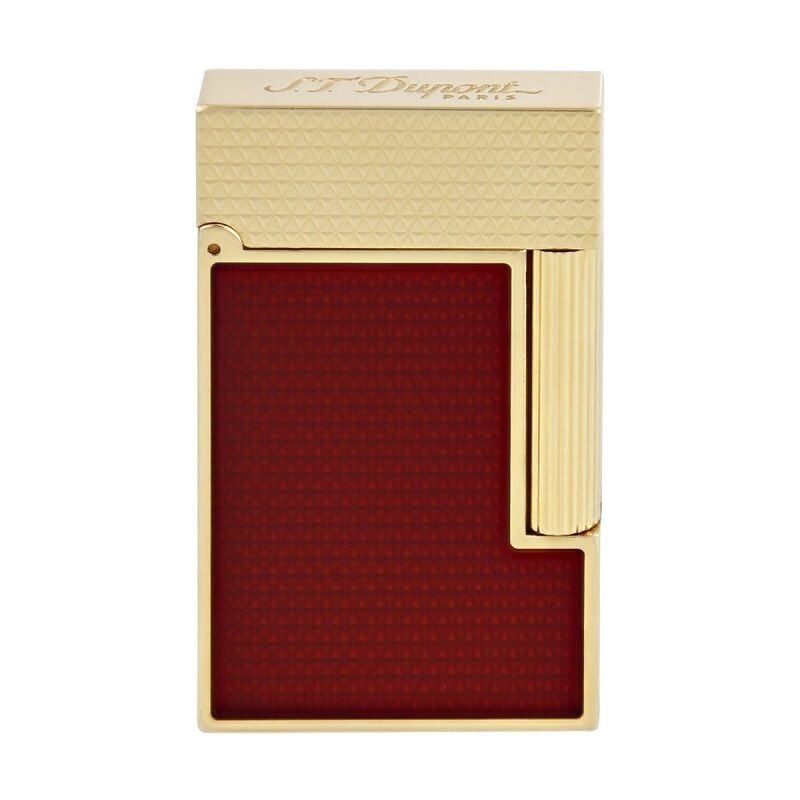 S.T. Dupont Ligne 2 Guilloche Red Lacquer & Gold Çakmak 16616