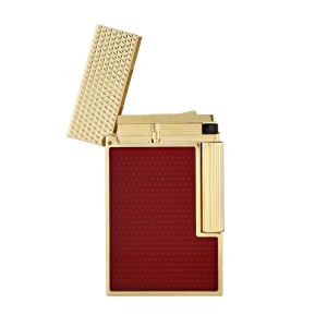 S.T. Dupont Ligne 2 Guilloche Red Lacquer & Gold Çakmak 16616