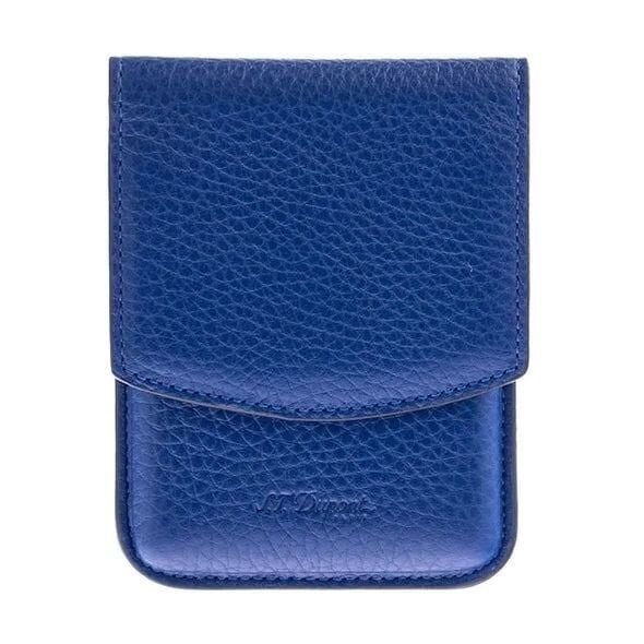 S.T. Dupont Grained Leather Sigara & Sigarillo Kılıfı Mavi 183067