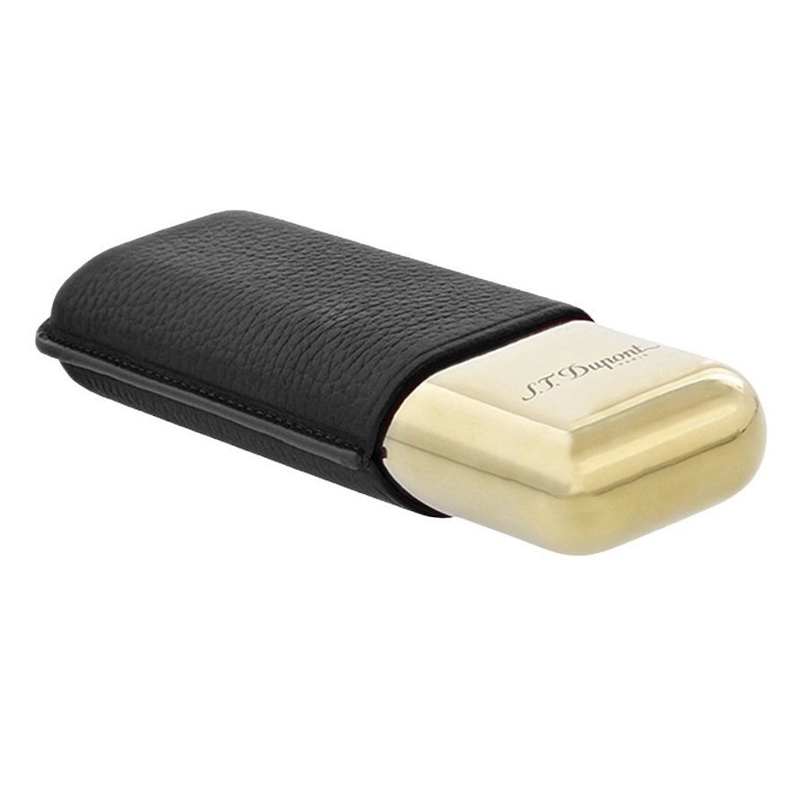 S.T. Dupont Grained Leather İkili Puro Kılıfı Siyah 183250