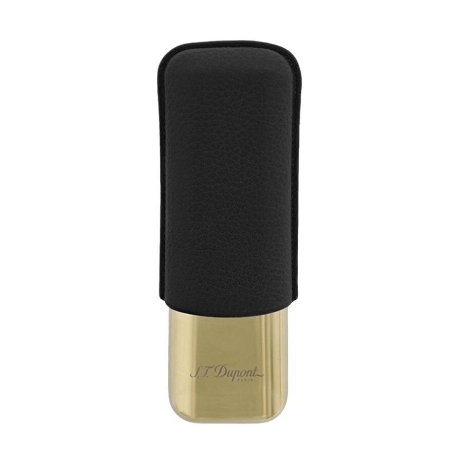 S.T. Dupont Grained Leather İkili Puro Kılıfı Siyah 183250