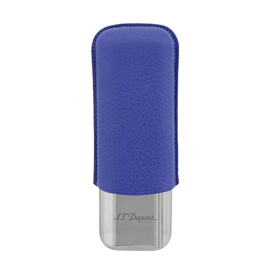 S.T. Dupont Grained Leather İkili Puro Kılıfı Mavi 183267
