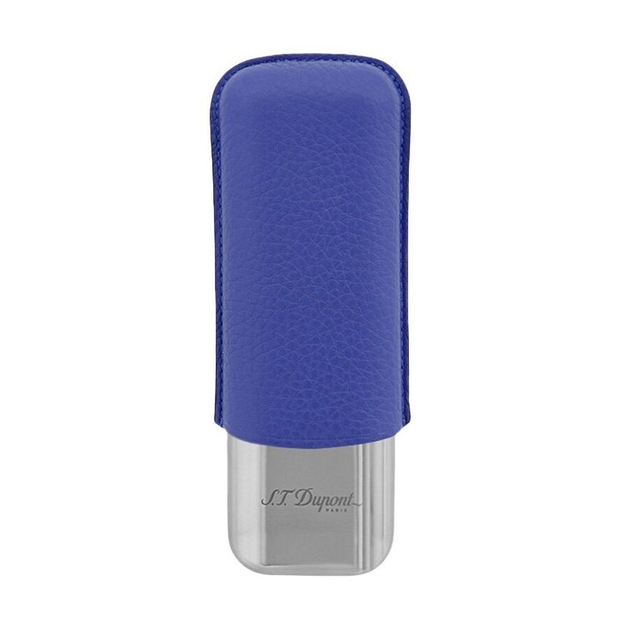 S.T. Dupont Grained Leather İkili Puro Kılıfı Mavi 183267