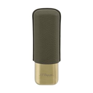 S.T. Dupont Grained Leather İkili Puro Kılıfı Khaki Yeşil 183269