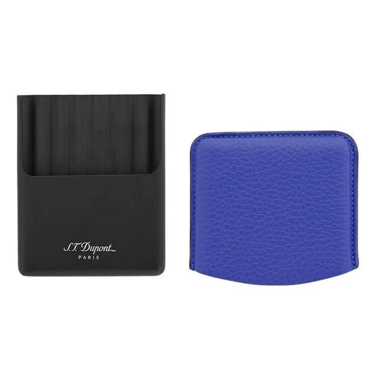 S.T. Dupont Grained Leather Sigara & Sigarillo Kılıfı Mavi 183091