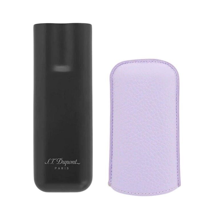 S.T. Dupont Grained Leather İkili Puro Kılıfı Lila 183162