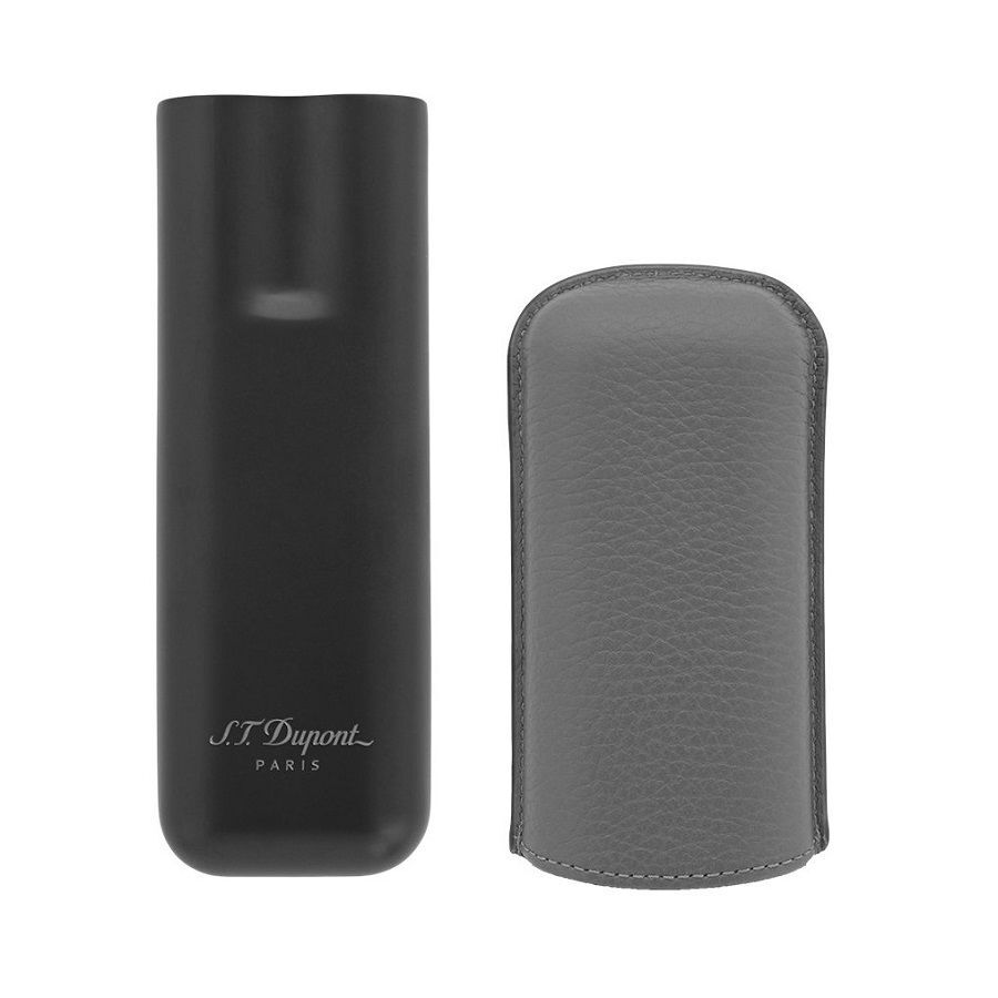 S.T. Dupont Grained Leather İkili Puro Kılıfı Grafit 183163