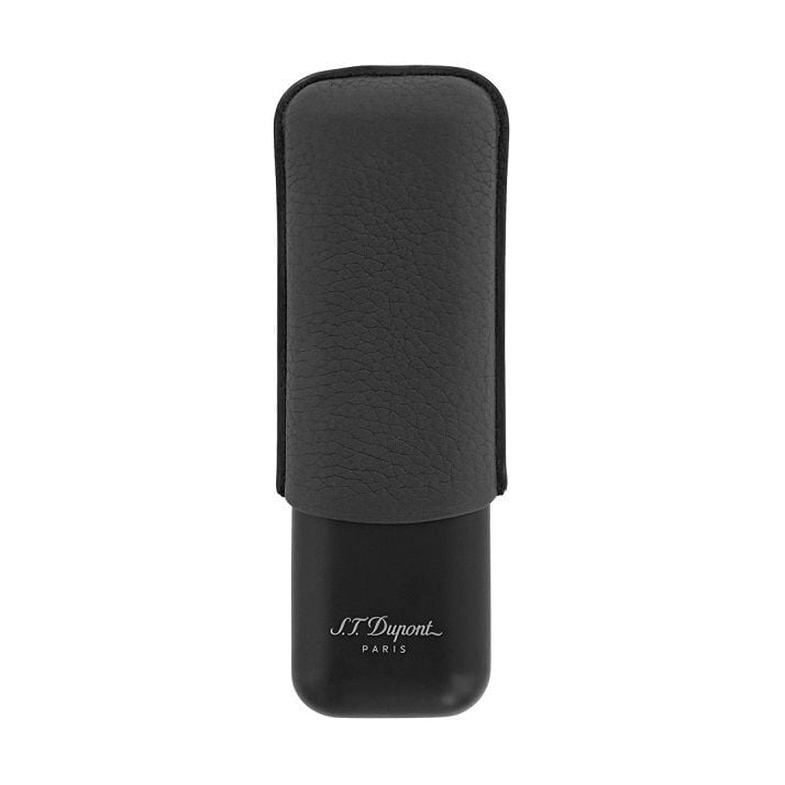 S.T. Dupont Grained Leather İkili Puro Kılıfı Siyah 183240