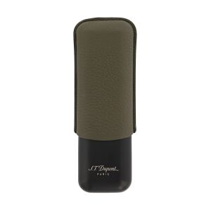 S.T. Dupont Grained Leather İkili Puro Kılıfı Khaki Yeşil 183249