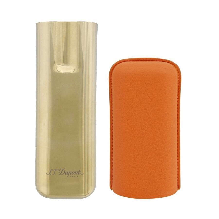 S.T. Dupont Grained Leather İkili Puro Kılıfı Turuncu 183256