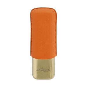 S.T. Dupont Grained Leather İkili Puro Kılıfı Turuncu 183256