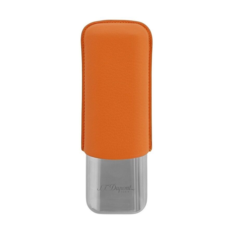 S.T. Dupont Grained Leather İkili Puro Kılıfı Turuncu 183266