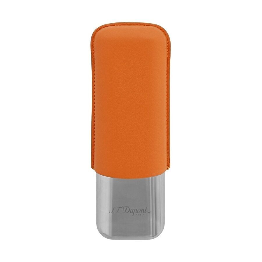 S.T. Dupont Grained Leather İkili Puro Kılıfı Turuncu 183266