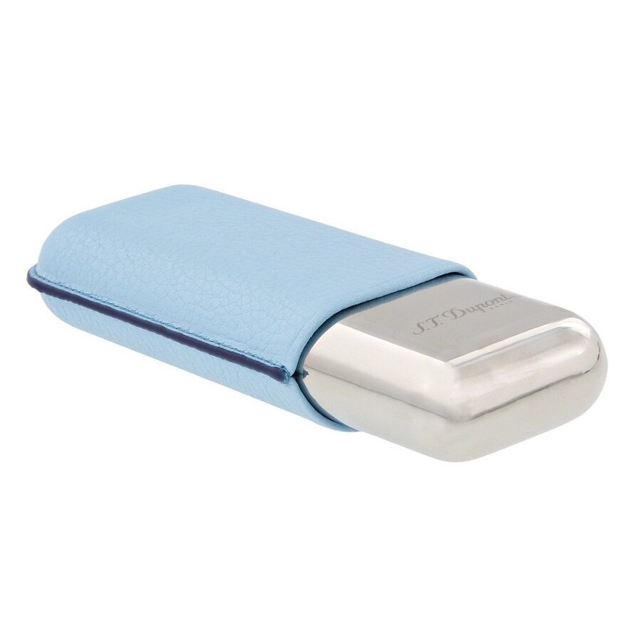S.T. Dupont Grained Leather İkili Puro Kılıfı Turkuaz 183264