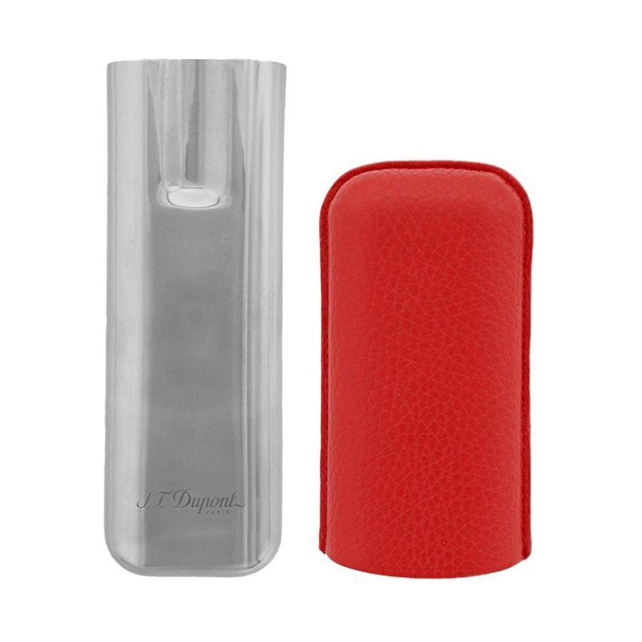S.T. Dupont Grained Leather İkili Puro Kılıfı Kırmızı 183268