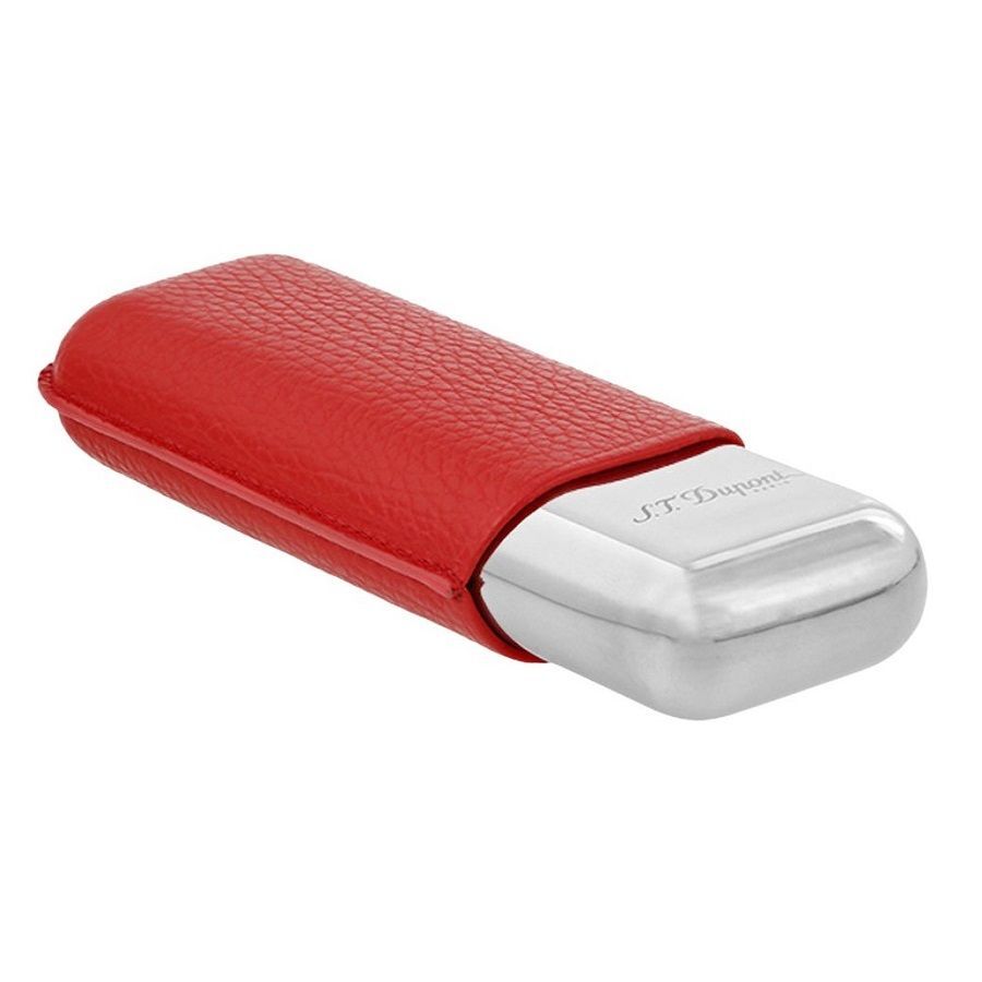 S.T. Dupont Grained Leather İkili Puro Kılıfı Kırmızı 183268