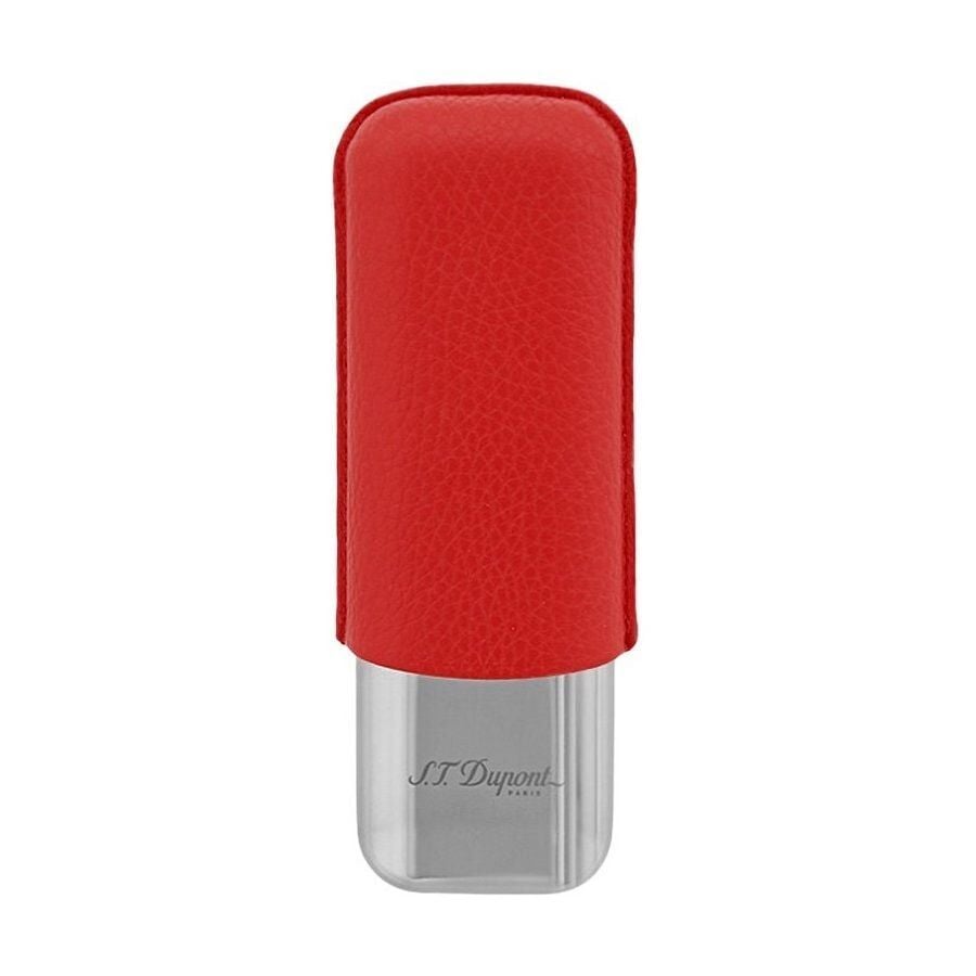 S.T. Dupont Grained Leather İkili Puro Kılıfı Kırmızı 183268