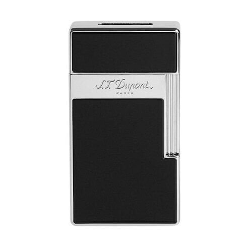 S.T. Dupont Biggy Silver & Siyah Lacquer Çakmak 25001