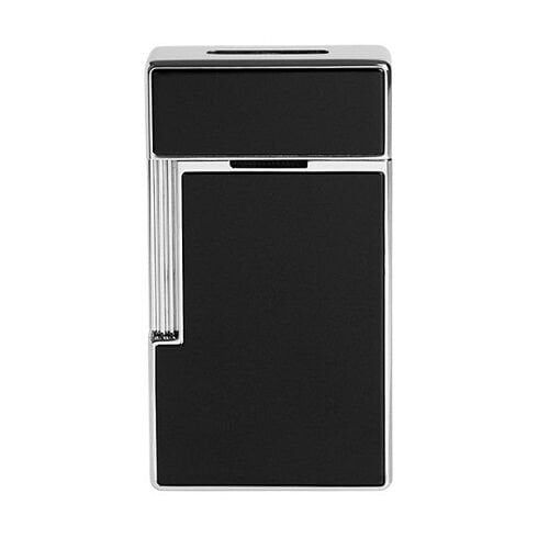 S.T. Dupont Biggy Silver & Siyah Lacquer Çakmak 25001