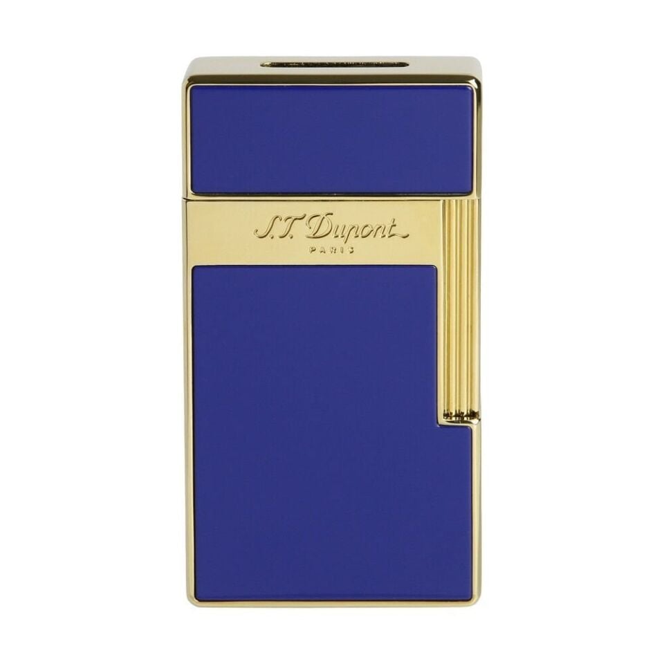 S.T. Dupont Biggy Gold & Mavi Lacquer Çakmak 25005