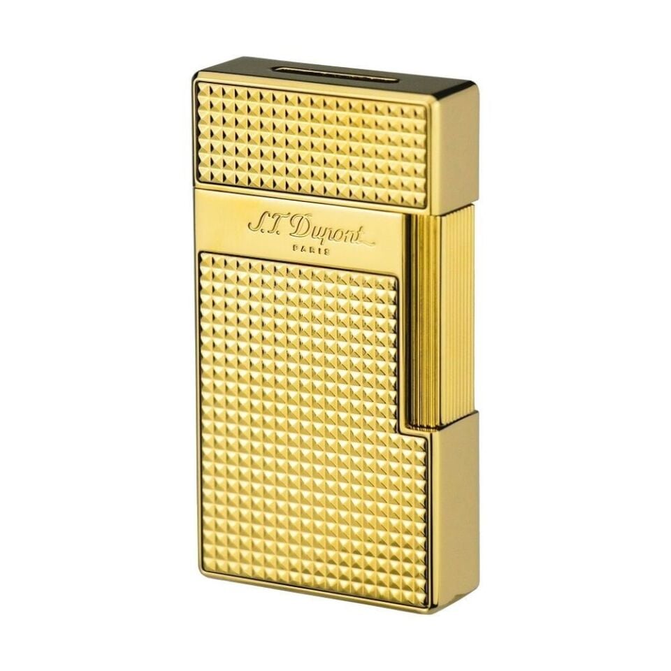 S.T. Dupont Biggy Diamond Head Gold Çakmak 25009