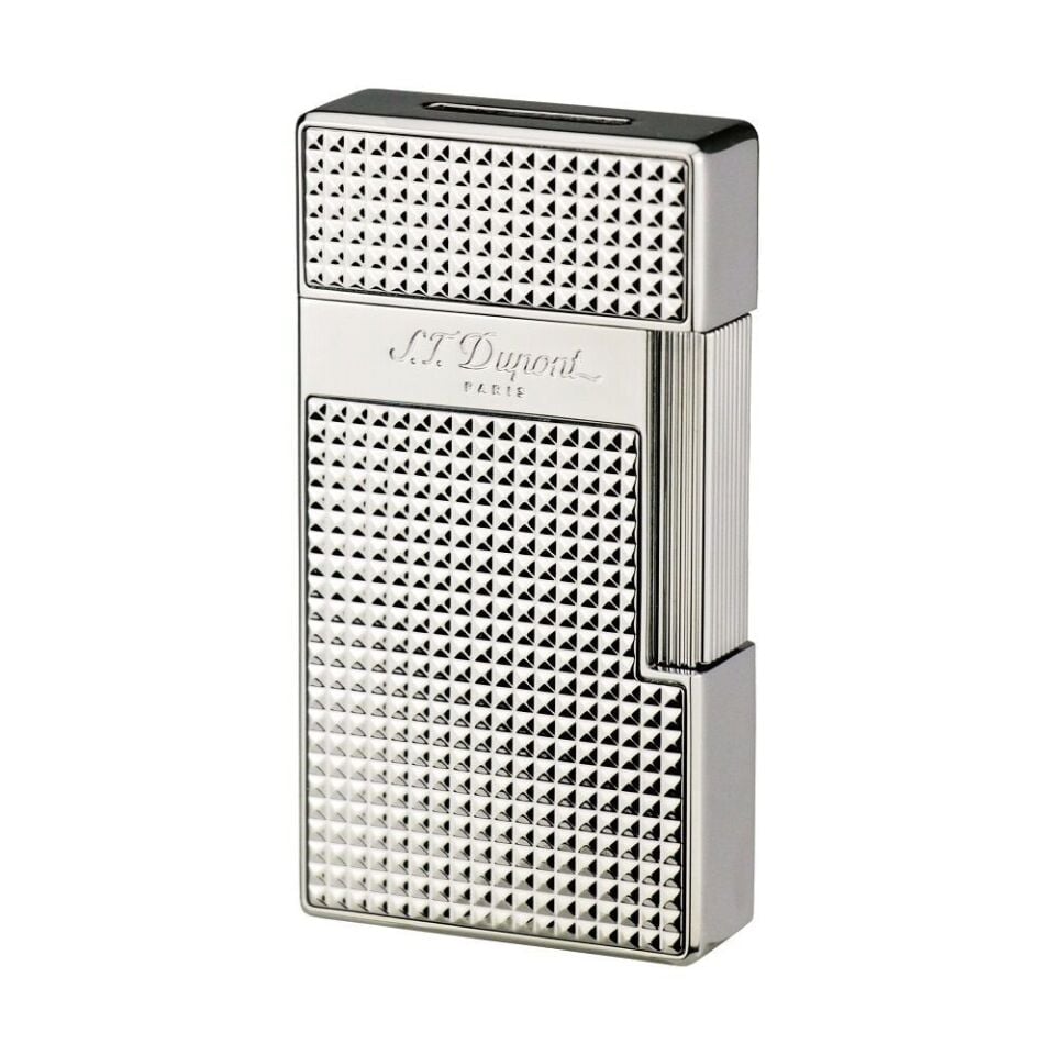 S.T. Dupont Biggy Diamond Head Silver Çakmak 25010