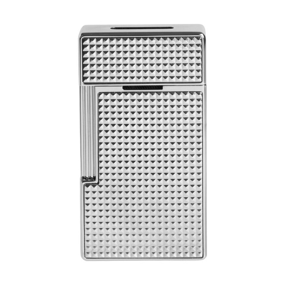 S.T. Dupont Biggy Diamond Head Silver Çakmak 25010