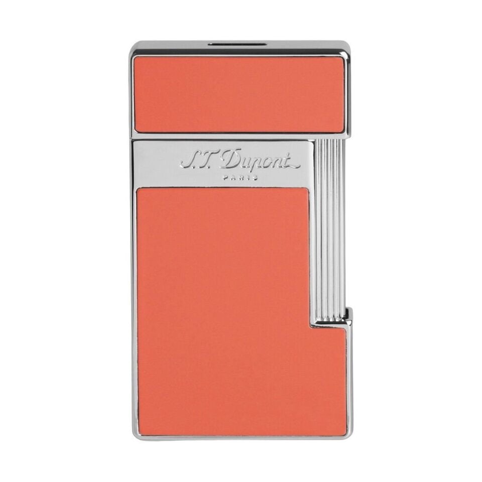S.T. Dupont Slimmy Silver & Turuncu Lacquer Çakmak 28006