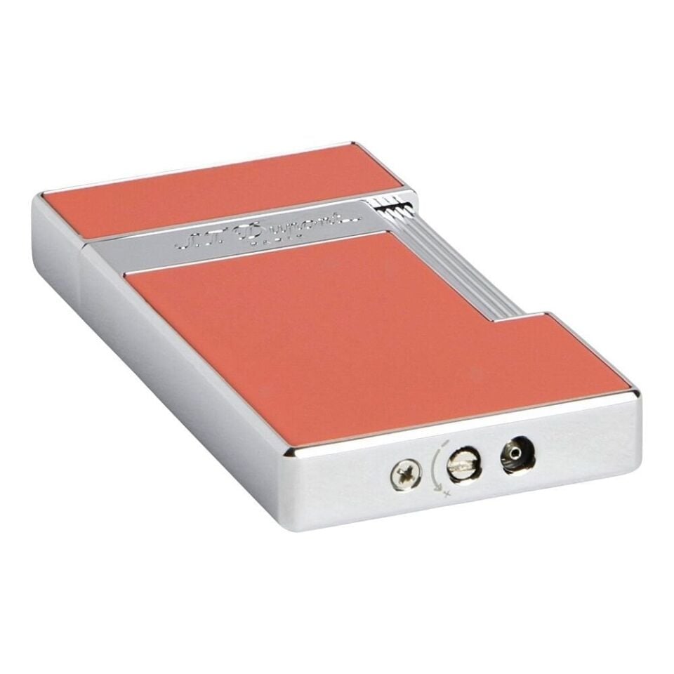 S.T. Dupont Slimmy Silver & Turuncu Lacquer Çakmak 28006