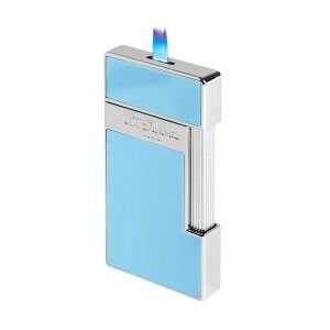 S.T. Dupont Slimmy Silver & Mavi Lacquer Çakmak 28007