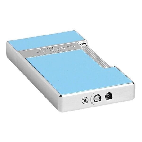 S.T. Dupont Slimmy Silver & Mavi Lacquer Çakmak 28007