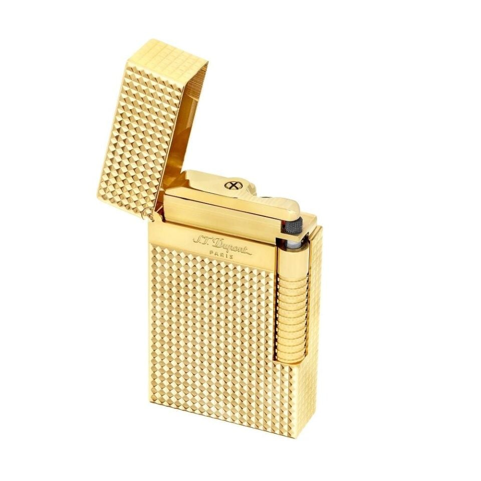 S.T. Dupont New Le Grand Diamond Head Gold Çakmak C23009