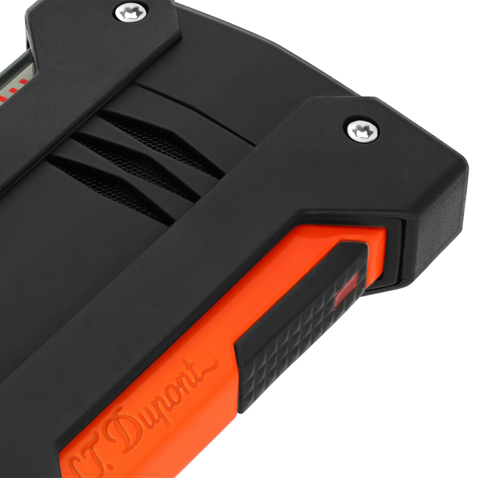 S.T. Dupont Defi Extreme Fluo Neon Turuncu & Siyah Çakmak 21419