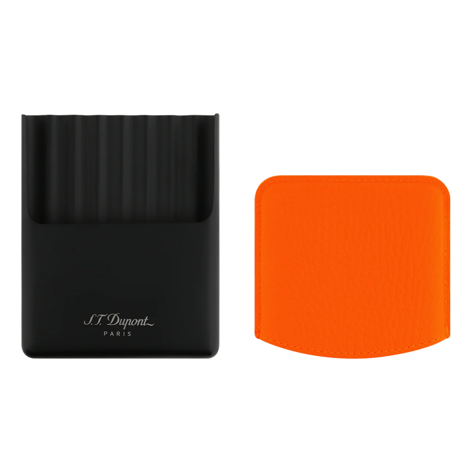 S.T. Dupont Grained Leather Sigara & Sigarillo Kılıfı Neon Turuncu 183114