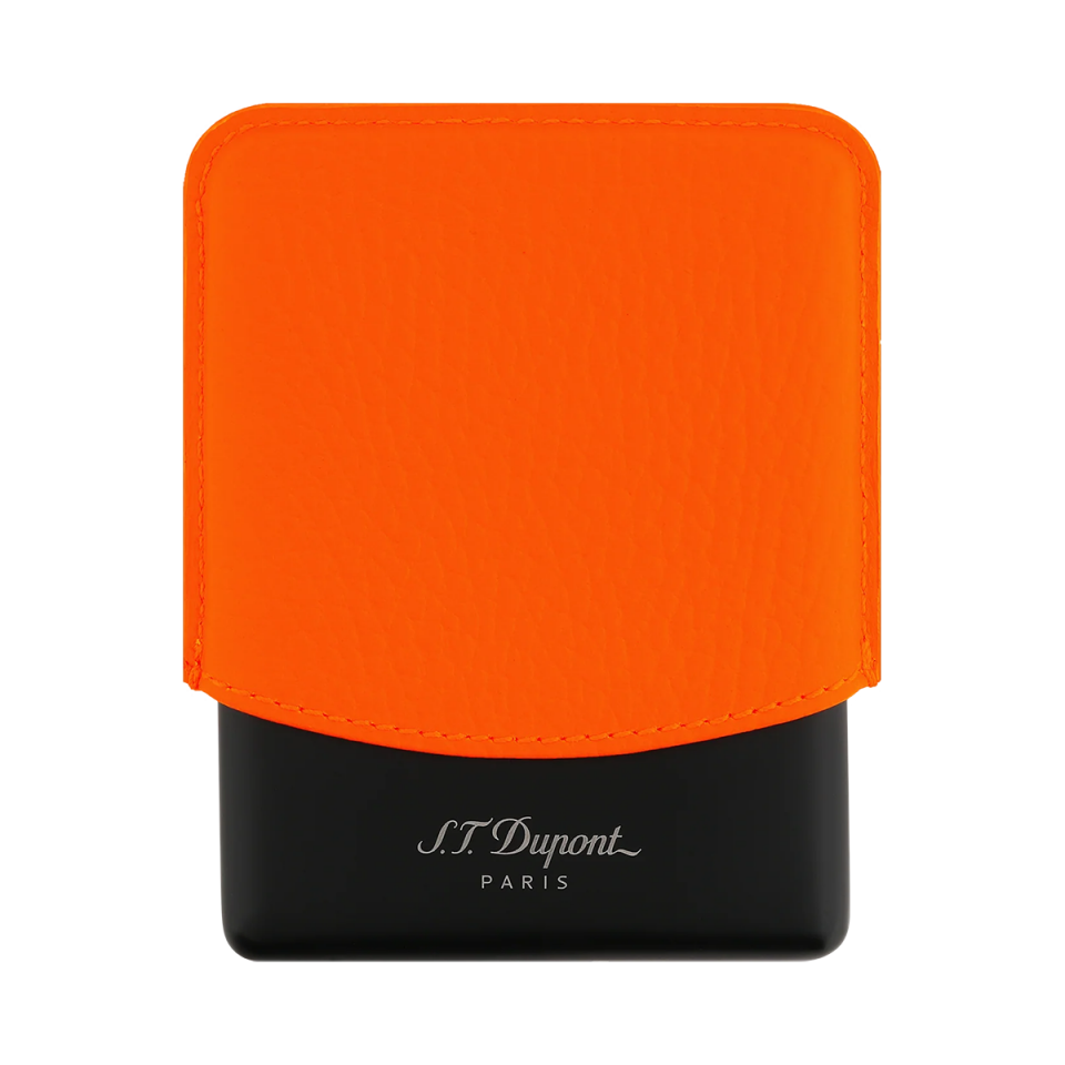 S.T. Dupont Grained Leather Sigara & Sigarillo Kılıfı Neon Turuncu 183114