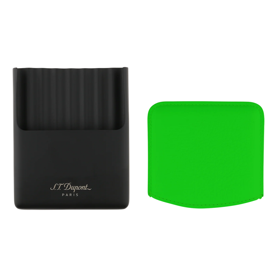 S.T. Dupont Grained Leather Sigara & Sigarillo Kılıfı Neon Yeşil 183117