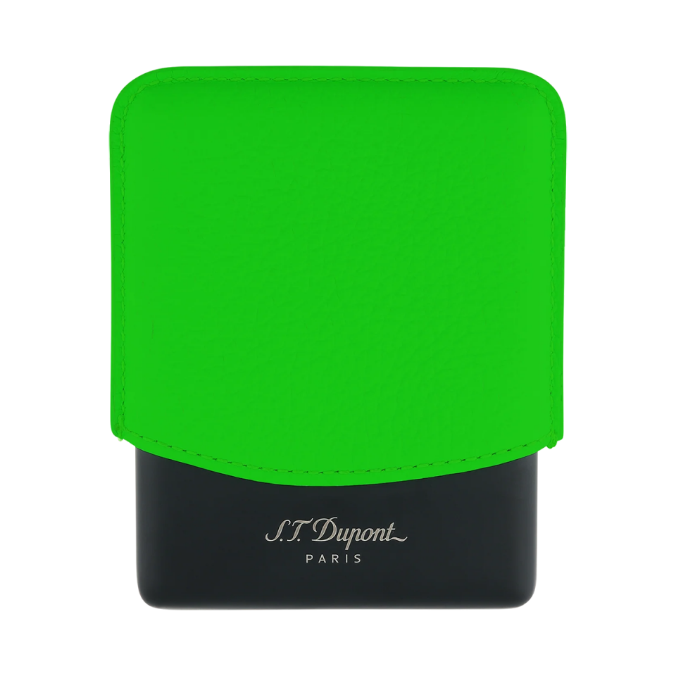 S.T. Dupont Grained Leather Sigara & Sigarillo Kılıfı Neon Yeşil 183117