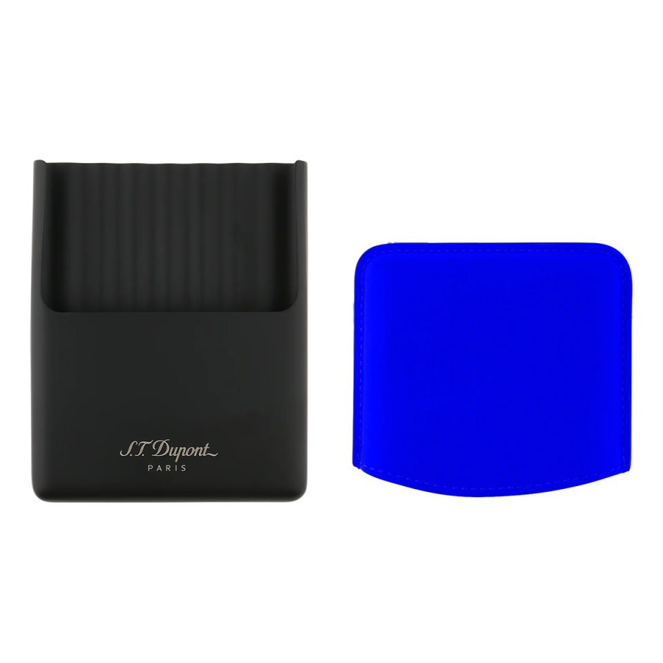 S.T. Dupont Grained Leather Sigara & Sigarillo Kılıfı Neon Mavi 183116