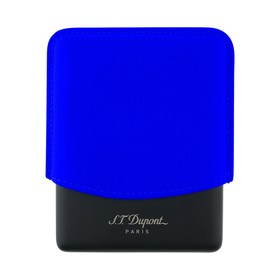 S.T. Dupont Grained Leather Sigara & Sigarillo Kılıfı Neon Mavi 183116