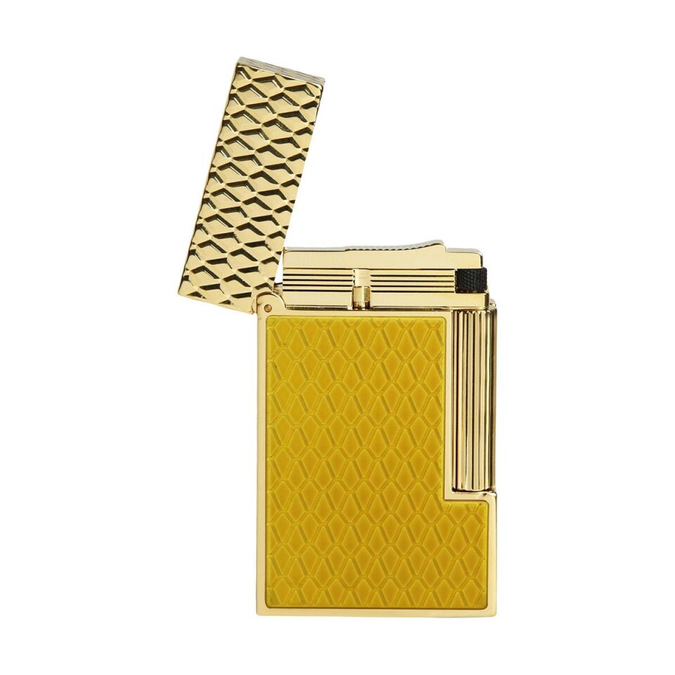 S.T. Dupont Ligne 2 Guilloche Dragon Sarı & Gold Çakmak 16630