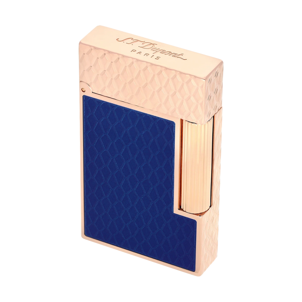 S.T. Dupont Ligne 2 Guilloche Dragon Mavi & Rose Gold Çakmak 16632