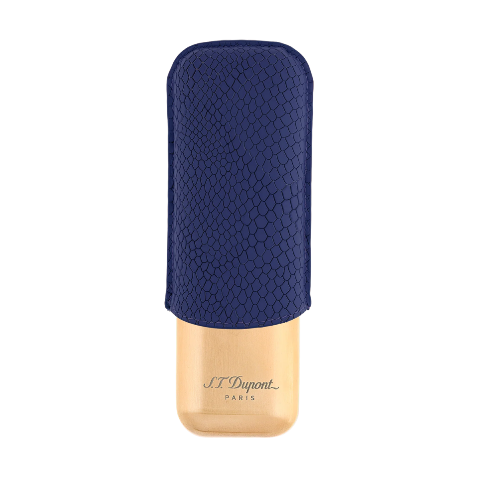 S.T. Dupont Dragon İkili Puro Kılıfı Mavi 183274