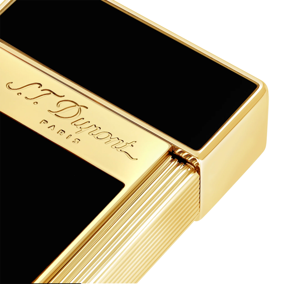 S.T. Dupont Biggy Gold & Siyah Lacquer Çakmak 25002